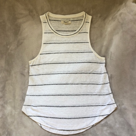 Madewell Linen Allegro Top in Soledad Stripe F3195 - Picture 4 of 11